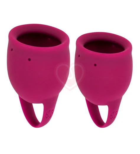 Набор из 2 менструальных чаш Lola Natural Wellness Peony бордовый фото 1