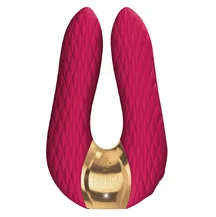 Мини-вибратор с двумя кончиками Shunga AIKO малиновый