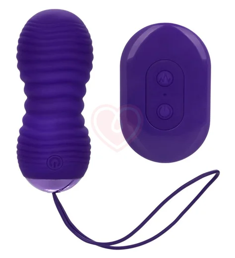 Виброяйцо ThrustMe с пульсацией и пультом управления фиолетовое фото 1