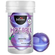 Масляный лубрикант в шариках Hot Ball Aromatic Виноград