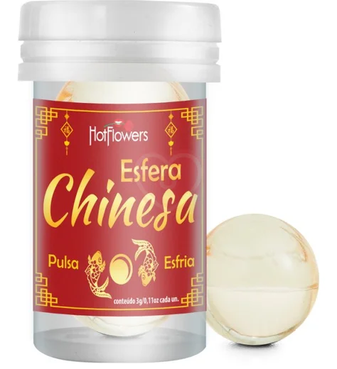 Силиконовый лубрикант в шариках Hot Ball Chinese Sphere с охлаждающе-пульсирующим эффектом фото 1