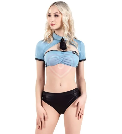 Нижняя часть костюма полицейской трусики Pecado BDSM черные фото 1