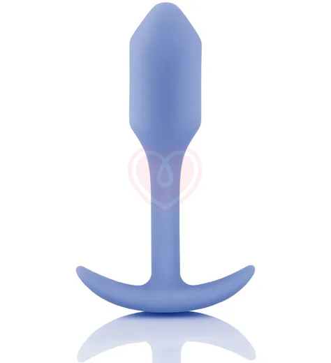 Утяжелённая анальная пробка для ношения b-Vibe Snug Plug 1 мини сиреневая фото 1