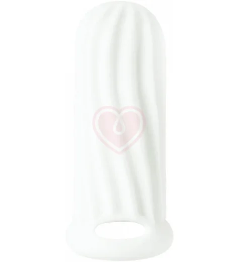 Насадка для увеличения диаметра с двусторонним рельефом Homme Wide для 9-12 см белая фото 1