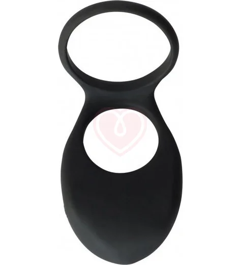 Двойное эрекционное кольцо с вибрацией Pure Passion Daydream чёрное фото 1