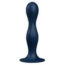 Фаллоимитатор Satisfyer Double Ball-R с внутренними шариками синий