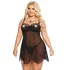 Воздушная сорочка и стринги SoftLine Carla чёрные фото 1