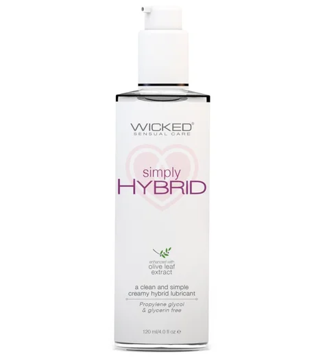 Водно-силиконовый лубрикант Wicked Simply Hybrid с экстрактом листа оливы 120 мл фото 1