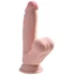 Фаллоимитатор с увеличенной мошонкой King Cock Plus 7 Triple Density 21,5 см фото 1