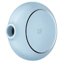 Круглый вакуумный вибростимулятор Satisfyer Pro To Go 3 голубой