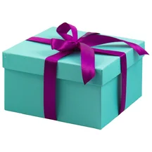 Подарочная коробка 19х19 см мятная
