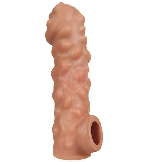 Насадка с крупными бугорками и отверстием для мошонки Kokos Cock Sleeve CS003-L фото 1