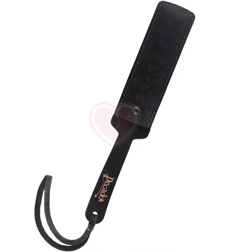 Твердый паддл из натуральной кожи Pecado BDSM 37 см черный фото 1