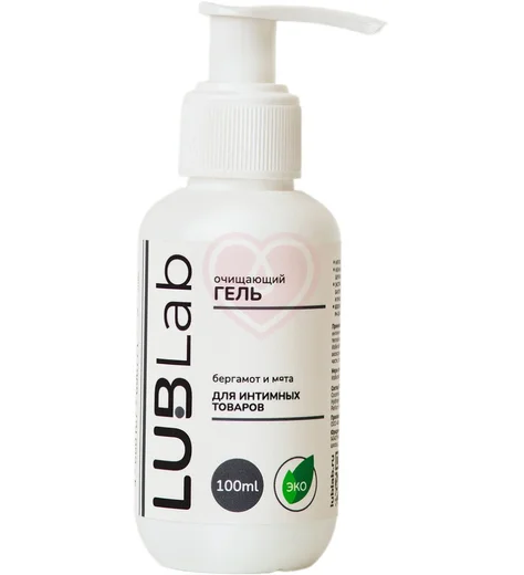 Очищающий эко-гель для игрушек LUBLab с ароматом бергамота и мяты 100 мл фото 1