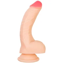 Реалистичный фаллоимитатор на присоске с мошонкой RealStick Nude Nash телесный