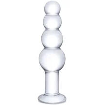 Стеклянная анальная елочка Glas Beaded Butt Plug