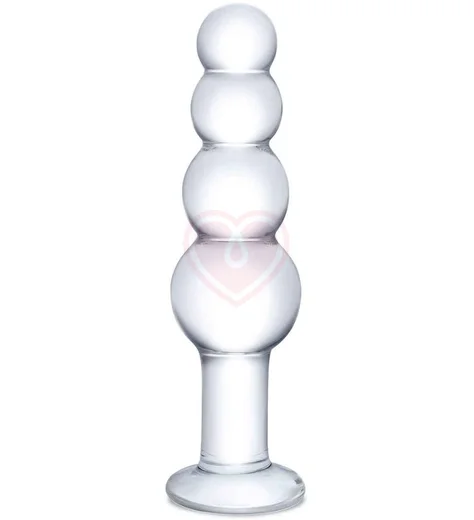 Стеклянная анальная елочка Glas Beaded Butt Plug фото 1