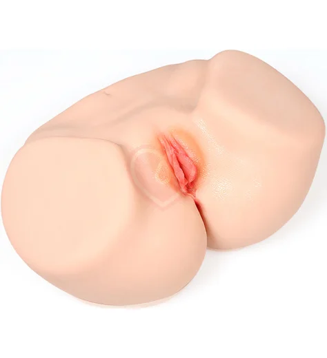 Мастурбатор-полуторс с вагиной и анусом Onahole Real Vagina с двойным слоем и вибрацией фото 1