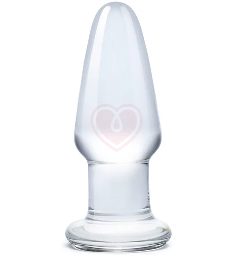 Маленькая стеклянная прозрачная анальная пробка фото 1