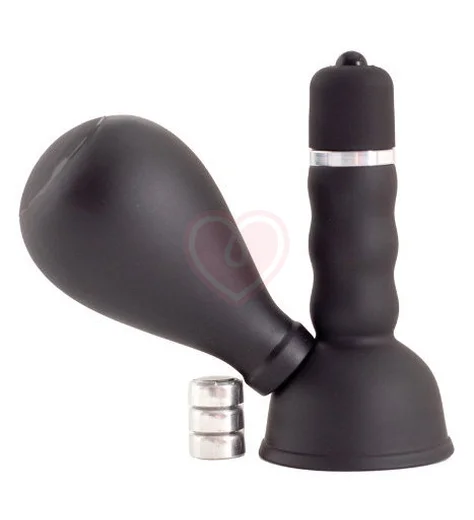Помпа для сосков с вибрацией ToyFa Black&Red чёрная фото 1