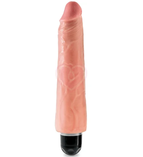 Вибратор King Cock Vibrating Stiffy 23 см телесный фото 1