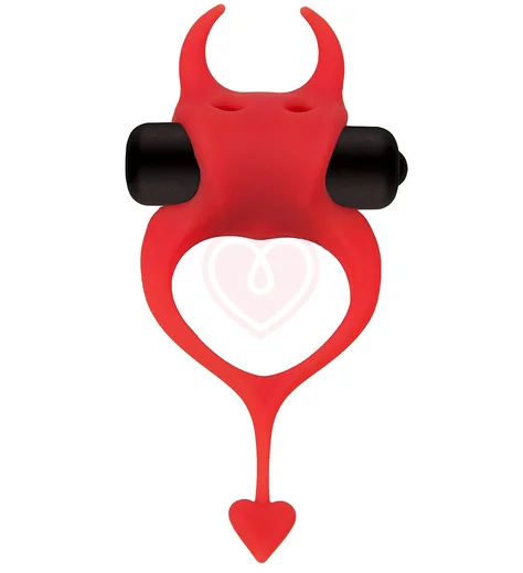 Эрекционное виброкольцо Маленький Демон Cockring Devol красный фото 1