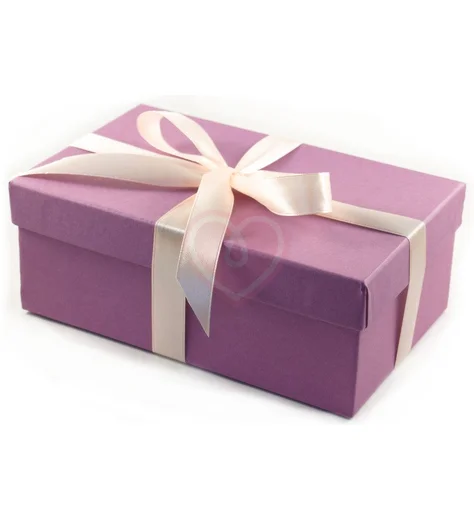 Подарочная коробка 19х12 см сиреневая фото 1