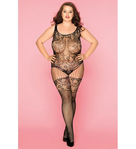 Лёгкий ажурный кэтсьют и стринги Candy Girl Hortense фото 1