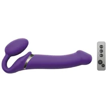 Безремневой страпон с вибрацией и пультом управления Strap-on-me M фиолетовый