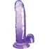 Гелевый фаллоимитатор с мошонкой King Cock Clear 15 см фиолетовый фото 1