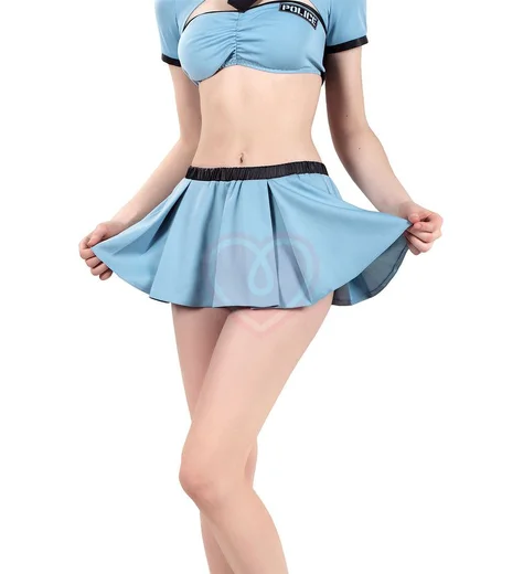 Нижняя часть костюма полицейской пышная юбка Pecado BDSM голубая фото 1