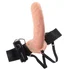 Реалистичный фаллопротез с вибрацией Pipedream Vibrating Hollow Strap-on 20 см телесный фото 1