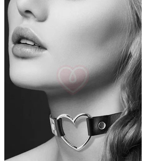 Чокер-сердце Bijoux Pour Toi чёрный фото 1