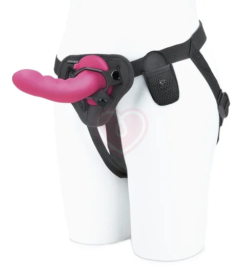 Рельефный вибрострапон с пультом Pegasus Curved Ripple розовый фото 1