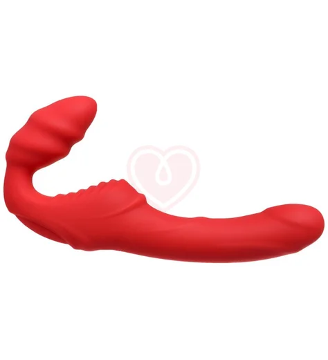 Безремневой страпон с вибрацией ToyFa Black&Red красный фото 1