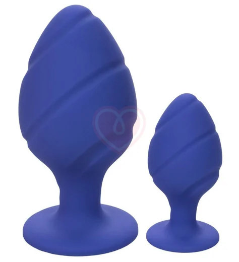 Набор из двух анальных пробок Cheeky синий фото 1