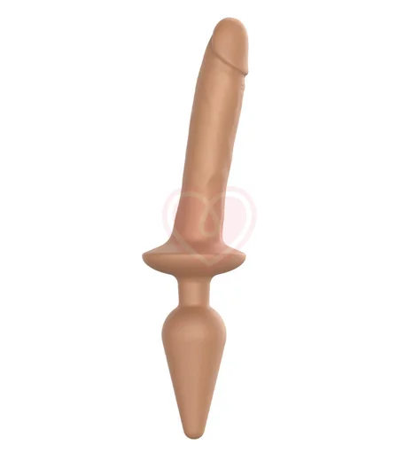 Двусторонний фаллоимитатор Strap-On-Me Switch Plug-In Realistic Dildo L телесный фото 1