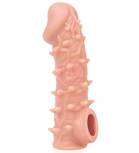 Насадка с бугорками и отверстием для мошонки Kokos Cock Sleeve CS005-M фото 1