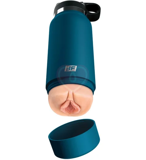 Мастурбатор вагина в синей фляге Fuck Flask телесный фото 1