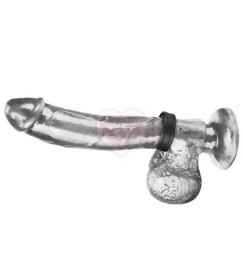 Кожаное кольцо на член на липучке Velcro Cock Ring фото 1