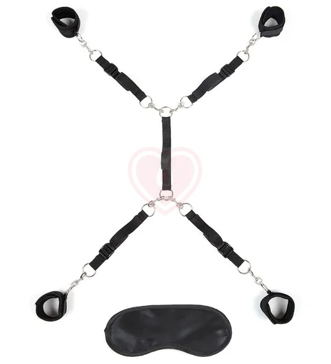 Набор для фиксации на кровати Lux Fetish Bed Spreader черный фото 1