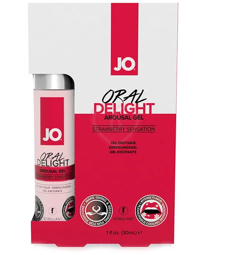 Охлаждающий лубрикант для оральных ласк Oral Delight Strawberry Sensation клубничный 30 мл фото 1