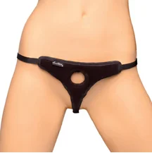 Бархатный пояс для страпона Black Velvet Bikini Strap-On