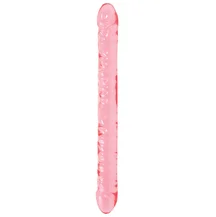 Двухсторонний фаллоимитатор Crystal Jellies 45 см розовый