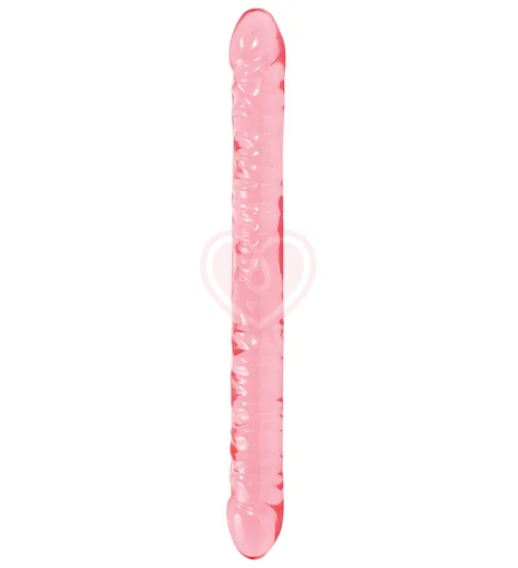 Двухсторонний фаллоимитатор Crystal Jellies 45 см розовый фото 1