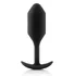 Утяжелённая анальная пробка для ношения b-Vibe Snug Plug 2 малая чёрная фото 1
