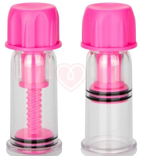 Присоски для сосков Vacuum Twist Suckers розовые фото 1