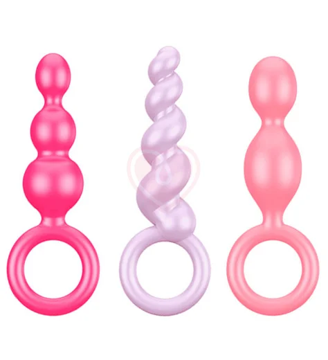 Набор цветных анальных стимуляторов Satisfyer Plugs фото 1