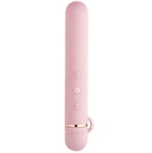 Силиконовый мини-вибратор с насадкой Le Wand Baton розовый