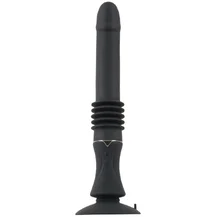 Вибратор с пульсацией на присоске Portable Fucking Machine чёрный